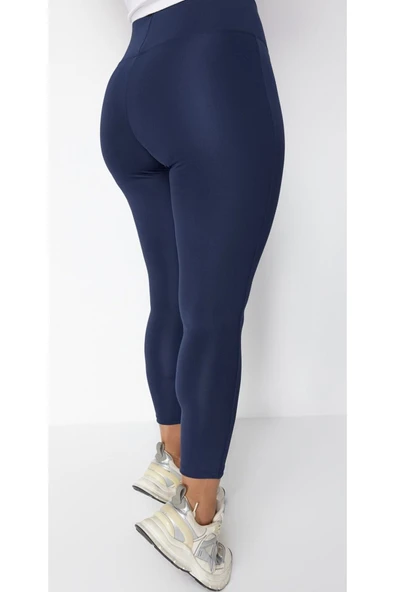 İnce Tayt Toparlayıcı Yüksel Bel Lacivert Renk - 2