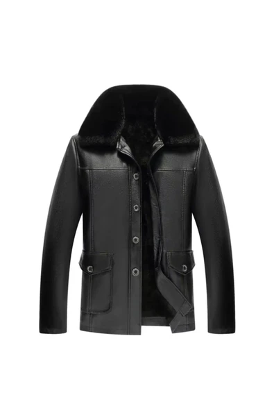 Dana Derisi Yakası Ve Içi Tüylü Kışlık Mont Kaban - 3