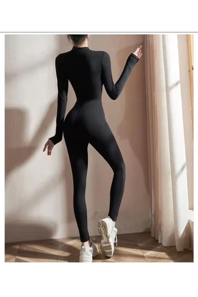 Toparlayıcı Tulum Bahar Mevsimi ve Yazlık için ideal Göğüs Fermuarlı - 4