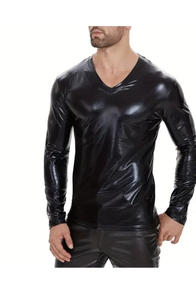 Rugan V Yaka Uzun Kollu Tişört - 6