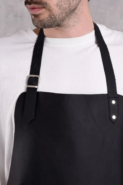 Dana Derisi Önlük Siyah Renk Erkek - 3