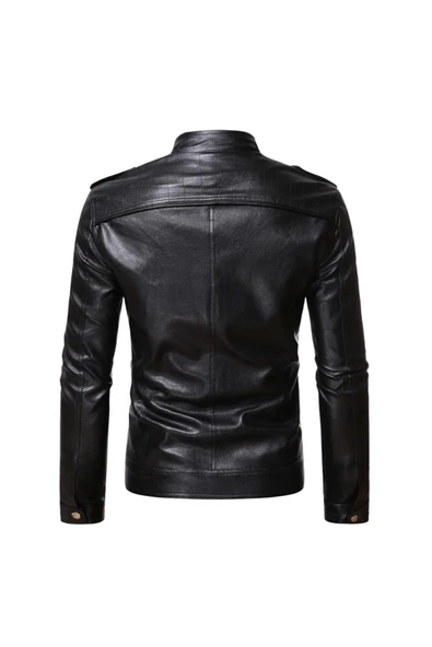 Dar kesim hakiki deri mont - Resim 2