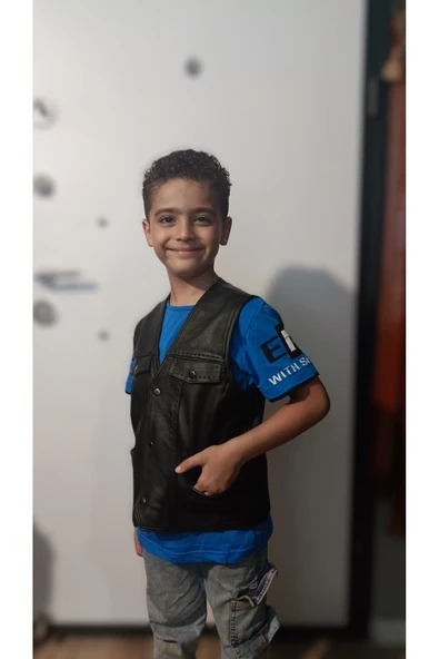 Çocuk yelek deri - 4