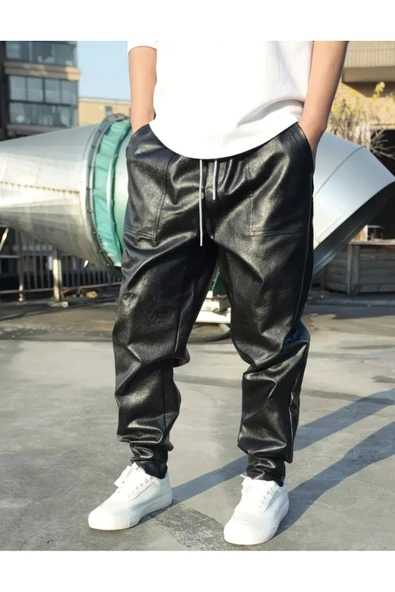 Hakiki Deri Pantolon Rahat Kesim