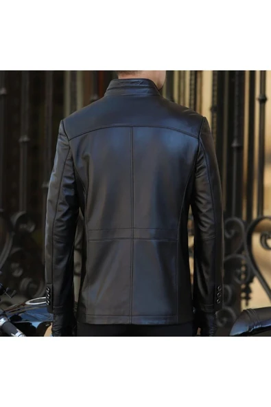 Dana derisi Ceket tarzı mont hakiki deri - Resim 2