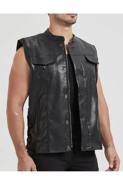 Cooper yelek yanlardan bağlama ayarlı ve fermuar kapamalı - 3