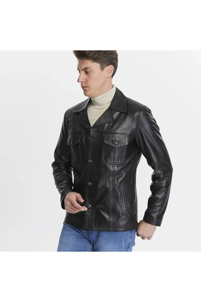 Hakiki Deri Ceket Siyah Renk