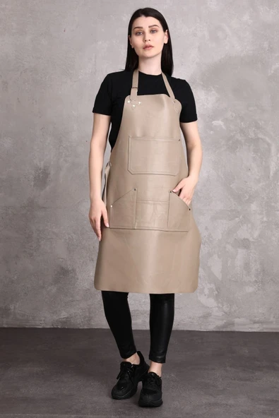 Dana Derisi Önlük Gri Renk - 4