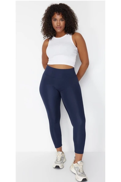 İnce Tayt Toparlayıcı Yüksel Bel Lacivert Renk - 4