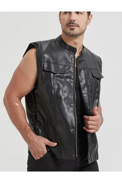 Cooper yelek yanlardan bağlama ayarlı ve fermuar kapamalı - 5