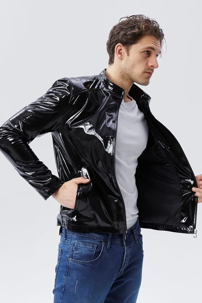 Rugan deri ceket tarzı yağmurluk - 2