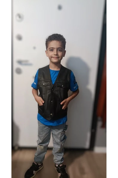 Çocuk yelek deri - 3