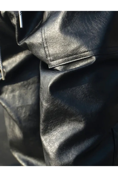 Hakiki Deri Pantolon Rahat Kesim - 4