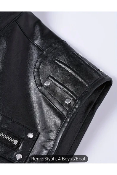 Motorcu Cooper SlimFit Hakiki Koyun Derisi yelek Orta Kalın - 4