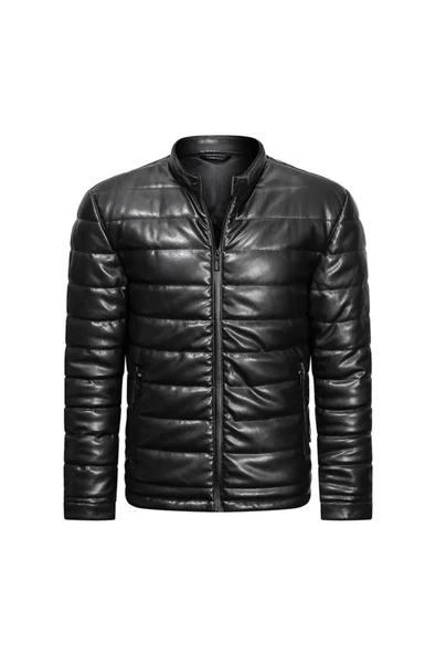 Düz şişme mont Hakiki kuzu derisi ürün görseli