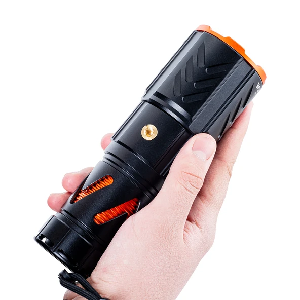 Wison El Feneri - Zoomlu - Şarjlı 30 W - Metal Gövde - Resim 3