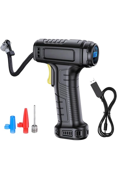 Auhma A6622 Dijital LCD Ekranlı 4000mAh Hava Kompresörü | Şişirme Pompası - 3