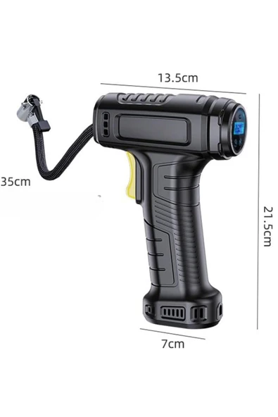 Auhma A6622 Dijital LCD Ekranlı 4000mAh Hava Kompresörü | Şişirme Pompası - 2