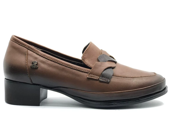 Venüs Cedrus Hakiki Deri Comfort Ortopedik Kadın Topuklu Ayakkabı - Resim 5