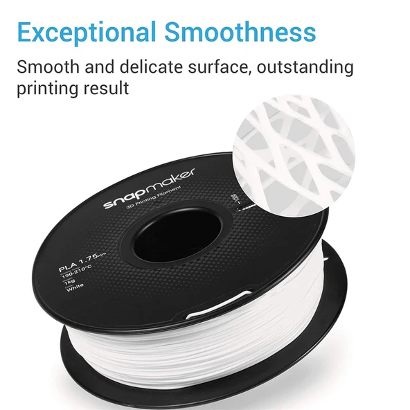 Snapmaker Pla Beyaz 3D Yazıcı Filamenti 1.75mm 1Kg - Resim 5