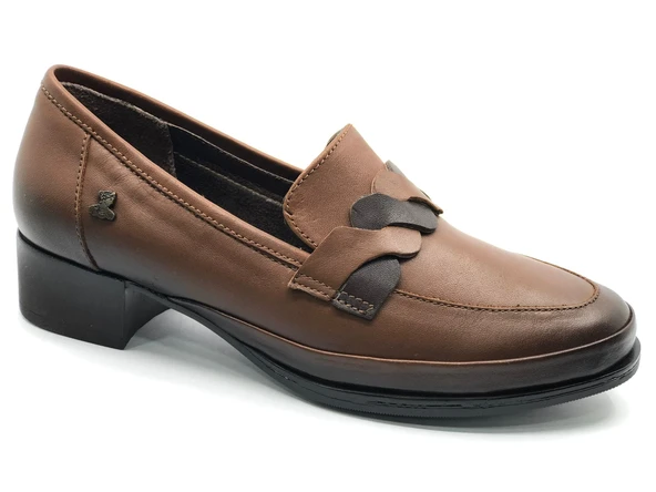 Venüs Cedrus Hakiki Deri Comfort Ortopedik Kadın Topuklu Ayakkabı - Resim 7