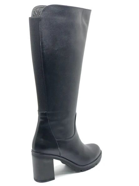 Venüs Jabuka Hakiki Deri Ortopedik Topuklu Kadın Çizme - Resim 7