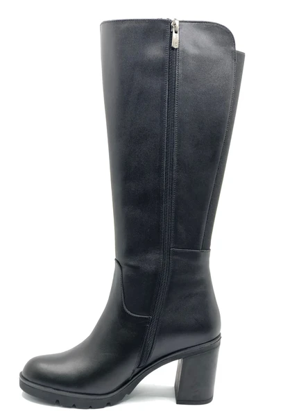 Venüs Jabuka Hakiki Deri Ortopedik Topuklu Kadın Çizme - Resim 9