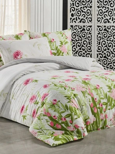 Pamuklu Çift Kişilik Nevresim Takımı - Yumuşak Dokulu 200x220 cm ( Çarşafı King Size ) - 5