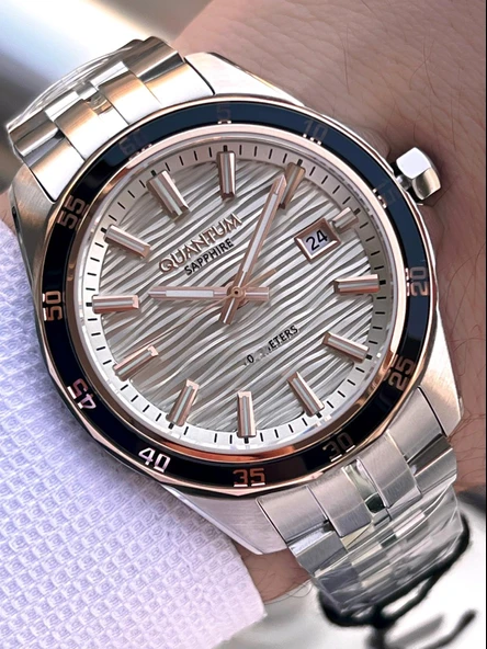 Quantum Sapphire Cizilmez Cam Çelik Kordon 2 Yıl Garantili 10 Atm Erkek Kol Saat EDG.1211.570 ürün görseli