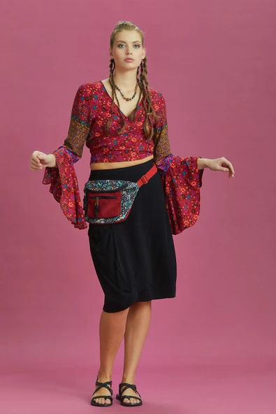 İspanyol Kol Crop Bluz - 4