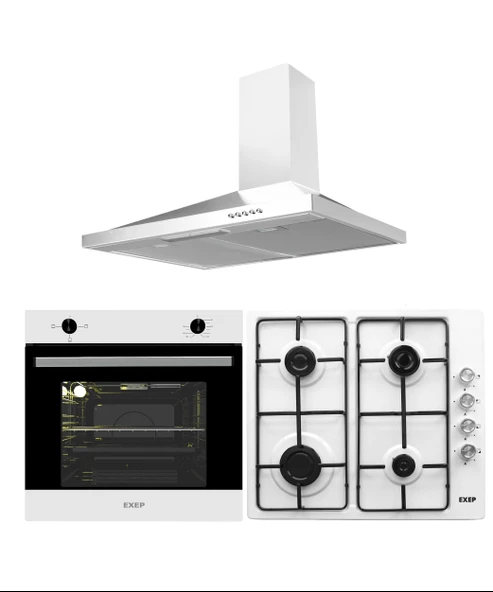 EXEP  BASIC BEYAZ ANKASTRE SET (ED400-EO330-EF200) ürün görseli