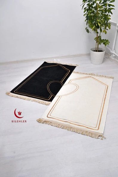 Çiftlere Özel Kalpli Seccade -Eşli Çift Seccade - 1