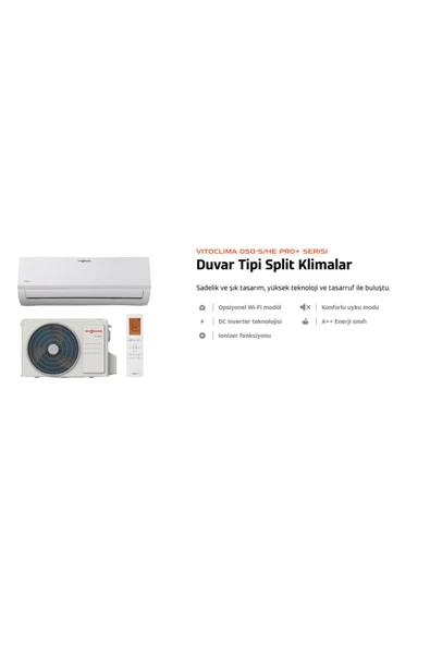 Viessmann Vitoclima 050 Pro+ 12.000 BTU İnverter Split Klima R32 A++ Beyaz 2025 (Montaj Dahil)