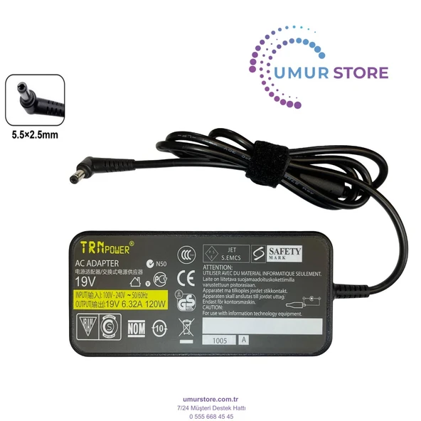 Asus ADP-120RH B 5.5x2.5mm Notebook Adaptörü