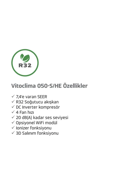 Viessmann Vitoclima 050 Pro+ 12.000 BTU İnverter Split Klima R32 A++ Beyaz 2025 (Montaj Dahil) - 3