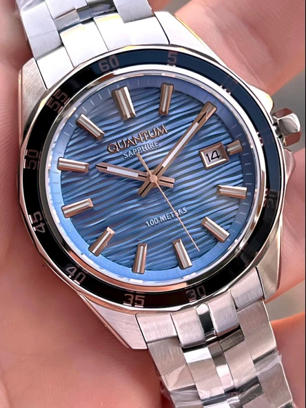 Quantum Sapphire Cizilmez Cam Çelik Kordon 2 Yıl Garantili 10 Atm Erkek Kol Saat EDG.1211.590 - Resim 3