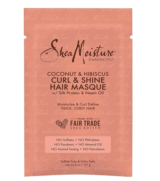 Shea Moisture Kıvırcık ve Parlaklık Veren Saç Maskesi 57 GR 12'Lİ