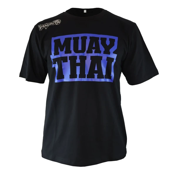DragonDo TX8521 Muaythai Tişört Mavi Basklı Muay Thai Tişörtü - 1