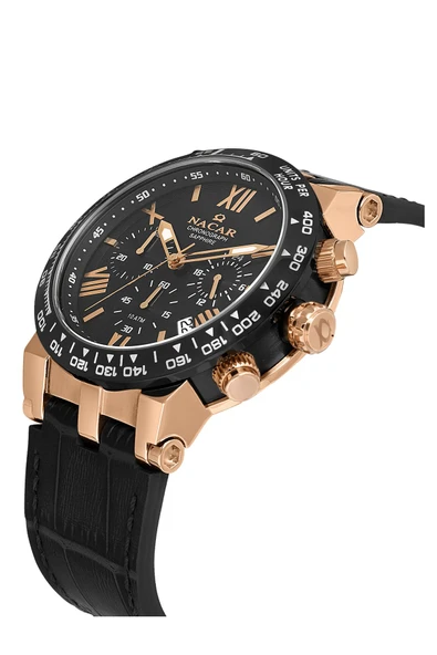 Nacar SAFİR CAM SPOR SİYAH ERKEK KOL SAATİ NC34-29B679-RBL1 - Resim 2