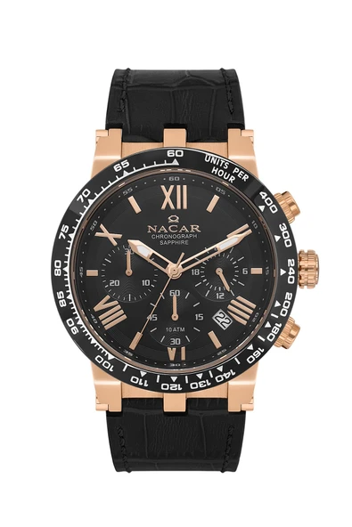Nacar SAFİR CAM SPOR SİYAH ERKEK KOL SAATİ NC34-29B679-RBL1 ürün görseli