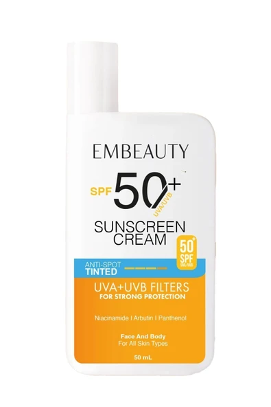 EMBEAUTY Ton Eşitleyici Yüksek Koruma Etkili Spf50 Aydınlatıcı Pembe Yüz Güneş Kremi Hibrit Formül 50 ml - 5