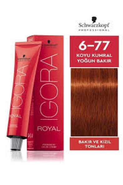 IGORA Igora Royal Saç Boyası 6-77 60 ml Koyu Kumral-Yoğun Bakır