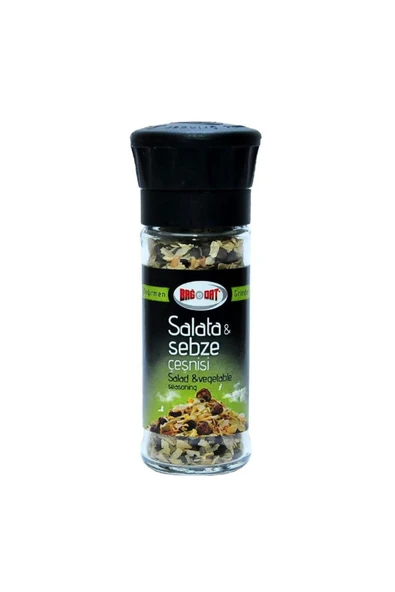 Bağdat Baharat Salata Sebze Çeşnisi Cam Değirmen Kapak 45gr Doğal - Resim 4