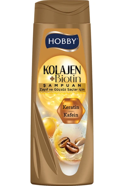 Hobby HOOBY ZAYIF VE GÜÇSÜZ İÇİN ŞAMPUAN KOLAJEN&KERATİN&KAFEİN 480 ML - Resim 2