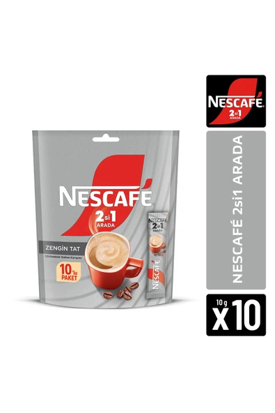 Nescafe 2si1 Arada Çözünebilir Kahve 10g 10'lu Paket ürün görseli