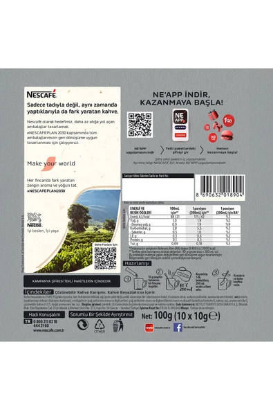 Nescafe 2si1 Arada Çözünebilir Kahve 10g 10'lu Paket - Resim 3