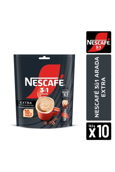 Nescafe Nescafé 3ü1 Arada Extra 10'lu Paket 10x16.5g ürün görseli