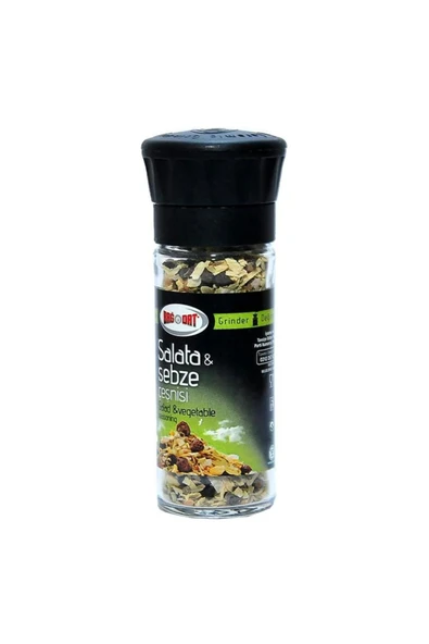 Bağdat Baharat Salata Sebze Çeşnisi Cam Değirmen Kapak 45gr Doğal - Resim 5