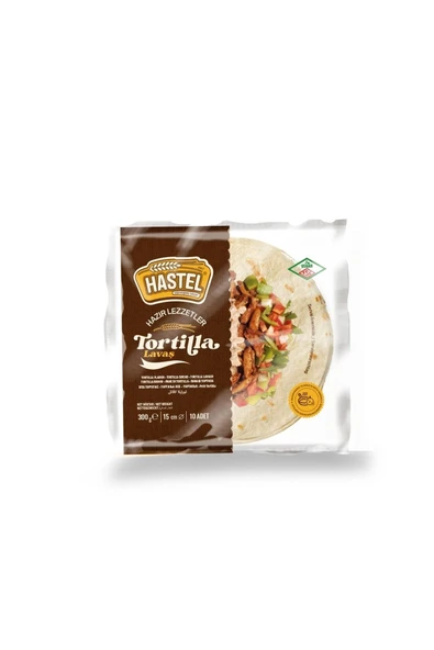 Hastel Tortilla Lavaş Ekmeği 15 Cm 10'lu 300 Gr ürün görseli