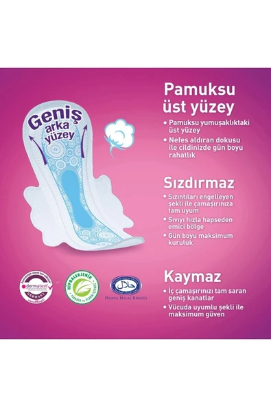 Molped Ultra Hijyenik Ped Anatomik Gece Süper Ekonomik 16 Lı - Resim 2